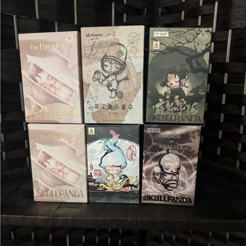 Authentic popmart figures - skull panda & hirono - 6 new boxes